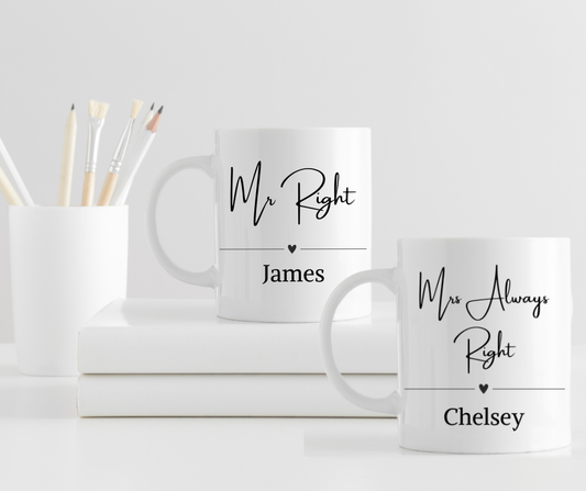 Mr & Mrs Mug Set